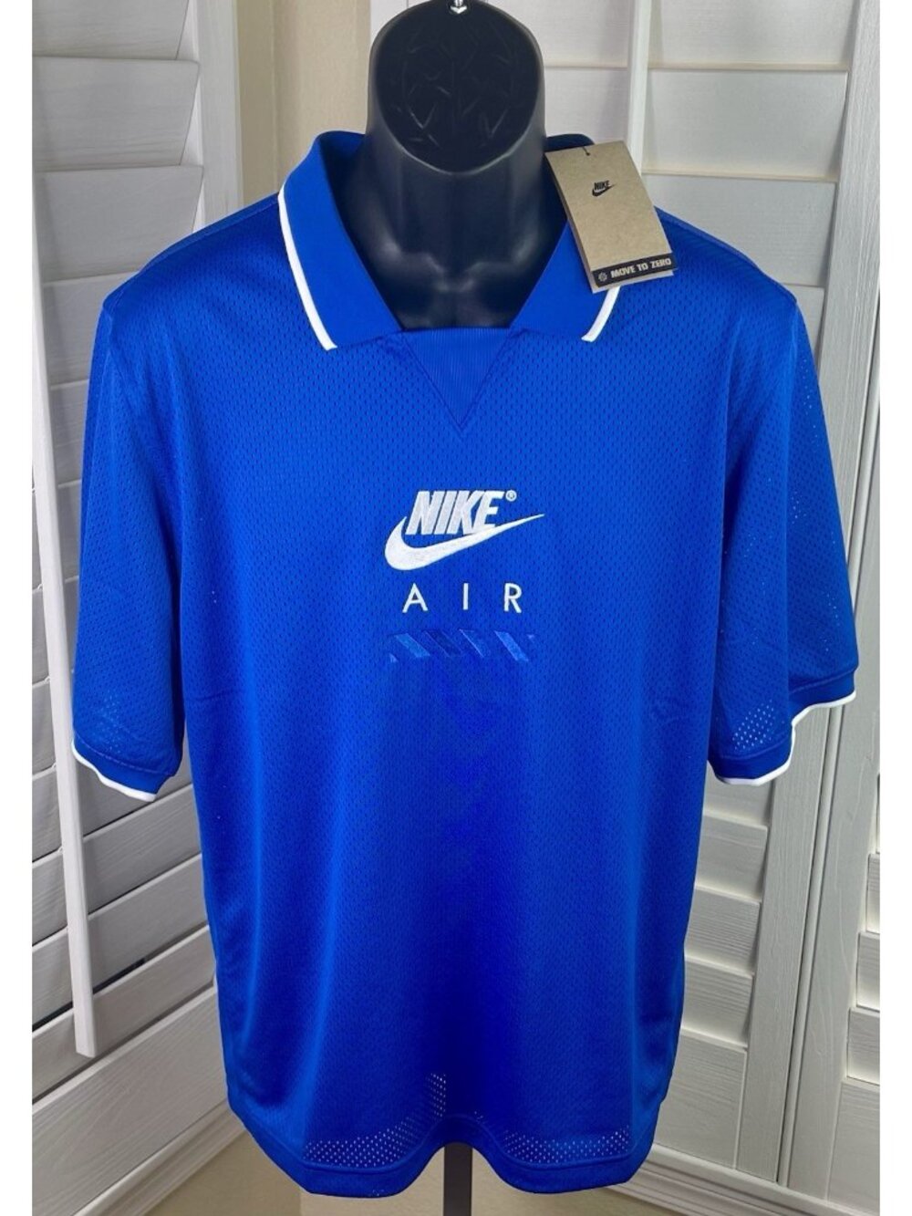 Nike Air Soccer Royal Blue Mesh Jersey HJ0303-480 - Men’s Size Medium - NWT $80